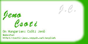 jeno csoti business card